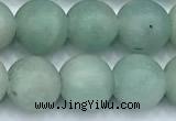 CAM1786 15 inches 8mm round matte amazonite beads, 2mm hole