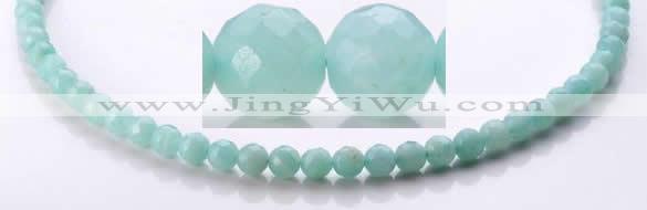 CAM26 faceted round 6mm natural amazonite stone beads wholesale