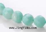 CAM28 10mm natural amazonite faceted round stone beads Wholesale