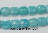 CAM306 15.5 inches 10*10mm square natural peru amazonite beads wholesale