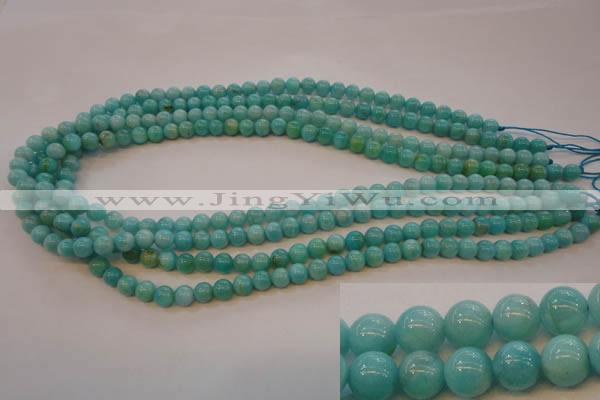 CAM351 15.5 inches 6mm round natural peru amazonite beads wholesale