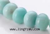 CAM36 10*14mm natural amazonite rondelle beads Wholesale