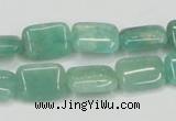 CAM405 15.5 inches 10*14mm rectangle natural russian amazonite beads