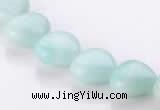 CAM54 heart 12*12mm natural amazonite gemstone beads Wholesale