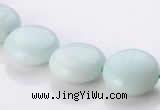 CAM59 14mm coin natural amazonite gemstone beads Wholesale