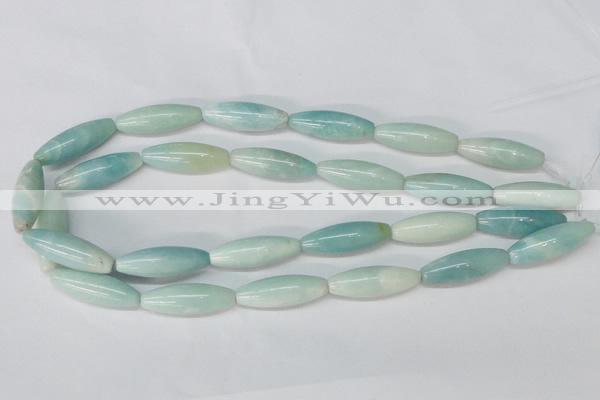 CAM603 15.5 inches 10*30mm rice Chinese amazonite gemstone beads