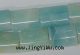CAM606 15.5 inches 15*20mm flat tube Chinese amazonite beads