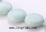 CAM61 coin natural amazonite 18mm gemstone beads Wholesale