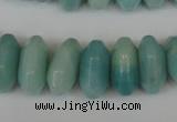 CAM615 15.5 inches 8*18mm faceted rondelle Chinese amazonite beads
