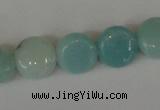 CAM618 15.5 inches 8mm flat round Chinese amazonite gemstone beads