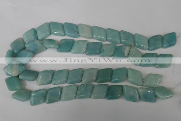 CAM627 15.5 inches 17*17mm diamond Chinese amazonite gemstone beads