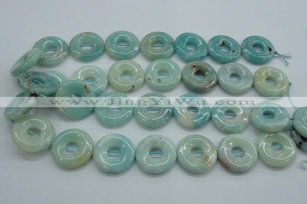 CAM653 15.5 inches 25mm donut amazonite beads wholesale
