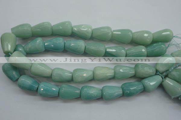 CAM655 15.5 inches 18*25mm faceted teardrop amazonite beads