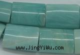 CAM672 15.5 inches 18*25mm flat tube amazonite gemstone beads