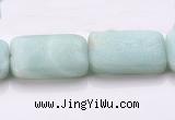 CAM74 18*25mm rectangle natural amazonite beads Wholesale