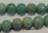 CAM815 15.5 inches 12mm faceted round Brazilian amazonite beads
