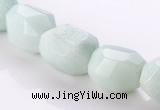 CAM84 faceted pebble natural amazonite 11*16mm beads Wholesale