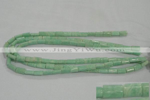 CAM854 15.5 inches 8*12mm flat tube natural Russian amazonite beads