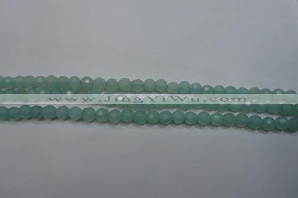 CAM905 15.5 inches 4mm faceted round amazonite gemstone beads wholesale