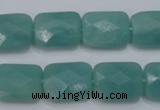 CAM961 15.5 inches 12*16mm faceted rectangle amazonite gemstone beads