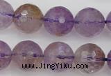 CAN154 15.5 inches 12mm faceted round natural ametrine beads