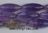 CAN178 15.5 inches 12*30mm rice natural ametrine gemstone beads