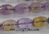 CAN21 15.5 inches 13*18mm faceted rice natural ametrine beads