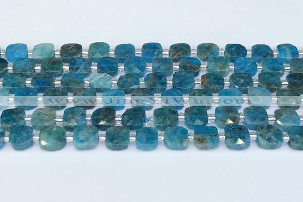 CAP701 15.5 inches 8mm faceted square apatite beads