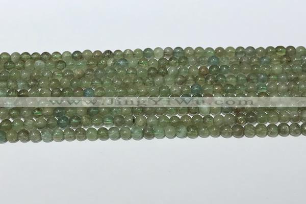 CAP708 15.5 inches 4mm round green apatite gemstone beads wholesale