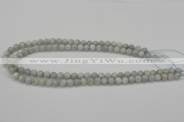 CAQ100 15.5 inches 4mm round AB grade natural aquamarine beads