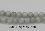 CAQ101 15.5 inches 6mm round AB grade natural aquamarine beads