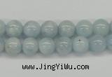 CAQ108 15.5 inches 6mm round A grade natural aquamarine beads