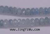 CAQ139 15.5 inches 5*8mm faceted rondelle natural aquamarine beads