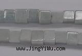 CAQ140 15.5 inches 8*8mm cube natural aquamarine beads wholesale