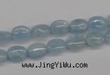 CAQ142 15.5 inches 8*10mm oval natural aquamarine beads wholesale