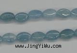 CAQ143 15.5 inches 8*10mm oval natural aquamarine beads wholesale