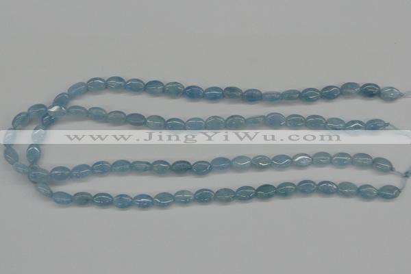CAQ143 15.5 inches 8*10mm oval natural aquamarine beads wholesale
