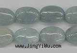 CAQ144 15.5 inches 13*18mm oval natural aquamarine beads wholesale