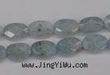 CAQ146 15.5 inches 8*12mm faceted oval natural aquamarine beads