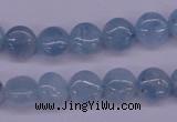 CAQ157 15.5 inches 10mm flat round natural aquamarine beads