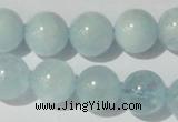 CAQ205 15.5 inches 14mm round natural aquamarine beads wholesale