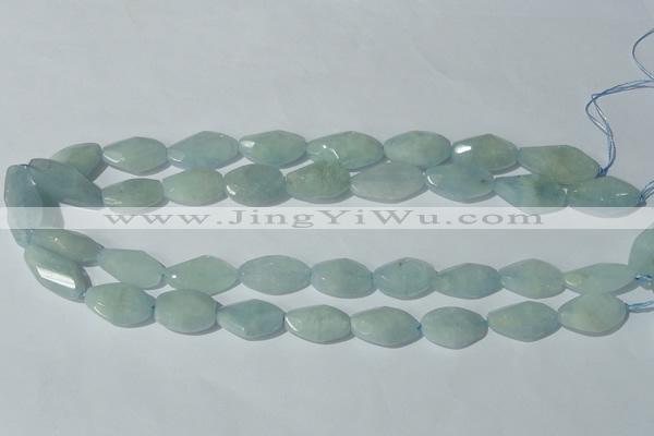 CAQ213 15.5 inches 14*22mm twisted natural aquamarine beads