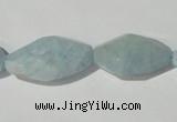 CAQ214 15.5 inches multi-size twisted natural aquamarine beads
