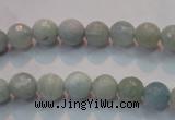 CAQ221 15 inches 5mm faceted round aquamarine beads wholesale
