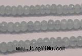 CAQ305 15.5 inches 4*7mm faceted rondelle natural aquamarine beads