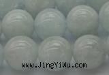 CAQ504 15.5 inches 12mm round natural aquamarine beads