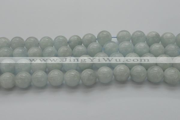CAQ504 15.5 inches 12mm round natural aquamarine beads