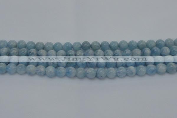 CAQ511 15.5 inches 8mm round A+ grade natural aquamarine beads