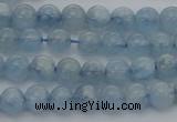 CAQ517 15.5 inches 5mm round AA grade natural aquamarine beads