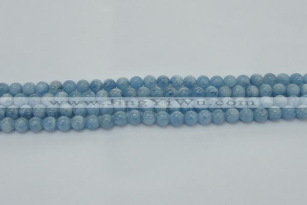 CAQ526 15.5 inches 5mm round AA+ grade natural aquamarine beads